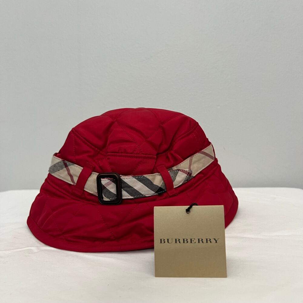 NWT Burberry Kids Quilted Nova Check Bucket Hat Size 50